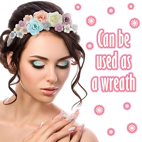 174 Pieces Mini Flower Heads Small Silk Fake Rose Daisy Tiny Artificial Rose Head For Scrapbooking Sewing Embellishment Home Wedding Wreath Birthday Diy Decor Crafts, 2 Cm And 4 Cm #TOP3