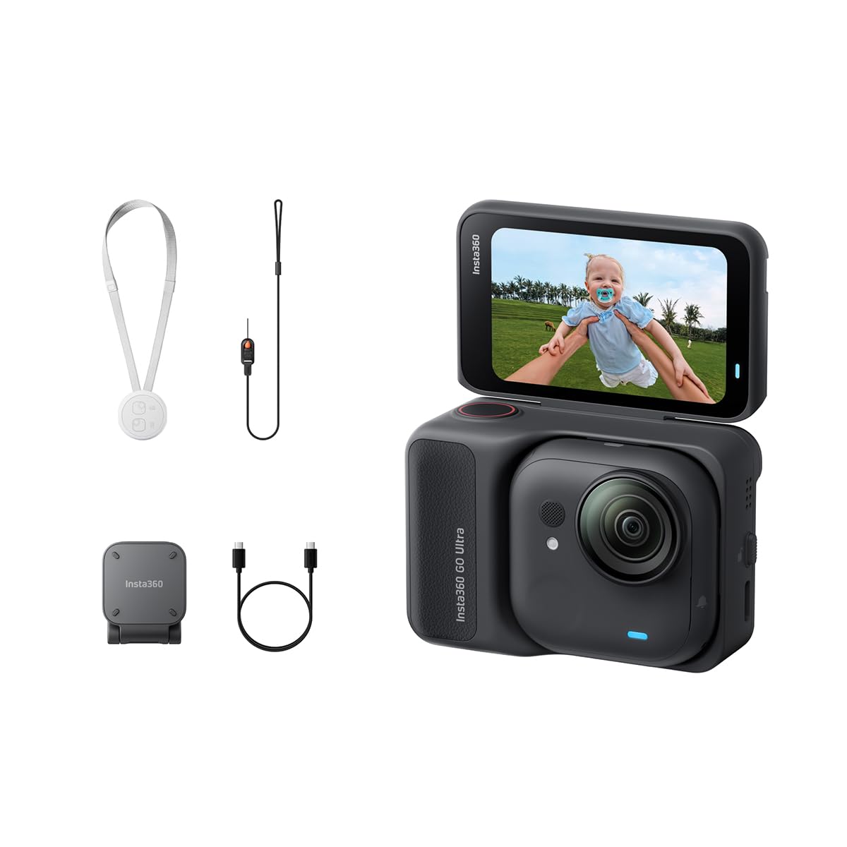 Photo 1 of Insta360 GO Ultra 4K Action Camera Standard Bundle - Midnight Black