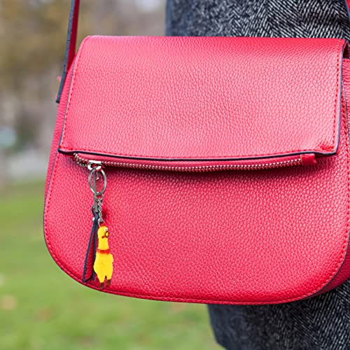 Gatuida Chicken Keychain, 3 Pack Screaming Chicken Keychain, Mini Rubber Squeeze Screaming Chicken Toy Pendant Keychain #TOP6