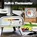 BIG HORN OUTDOORS 16 Inch Wood Pellet Burning Pizza Oven Pellet Pizza Stove, Portable Stainless Steel Pizza Oven with Pizza Stone for Outdoor Backyard Pizza Maker Garden Kitchen