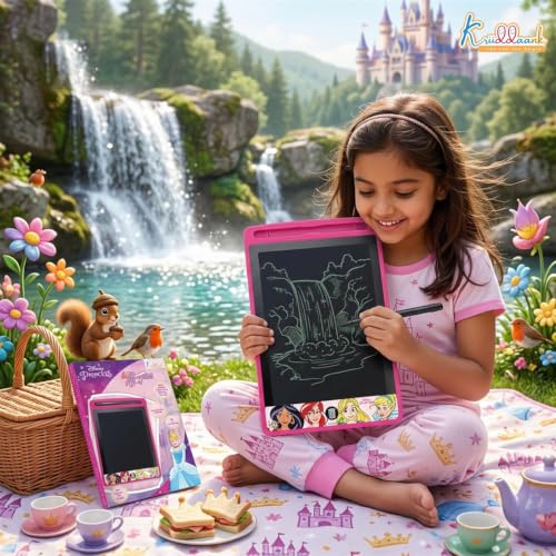 Image of Princess LCD Tablet, 8.5 Inch Electronic Drawing Pad & Tablet for Kids, Rewritable LCD Board, Toddler Travel Slate for Girls, Birthday Gift for 3 4 5 6 7 8 9 Year, Princess Theme Color