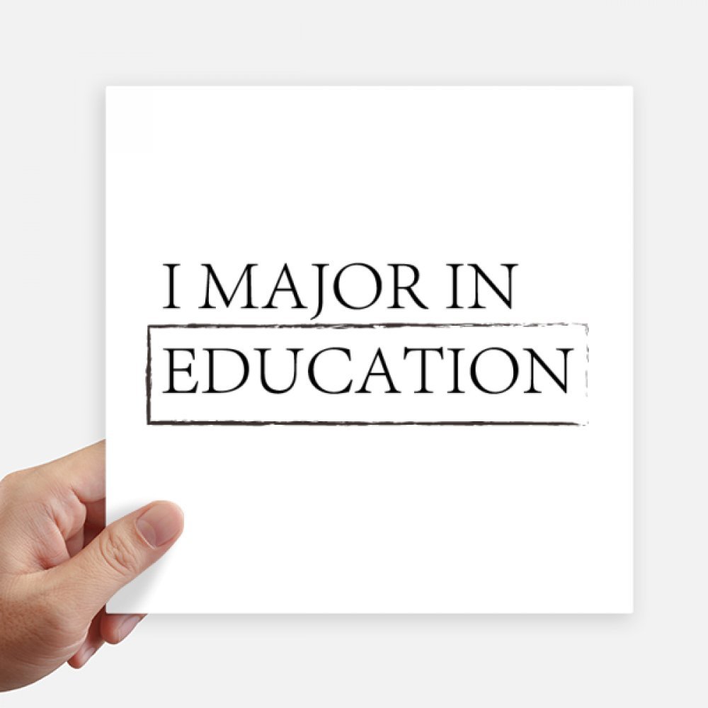 Autocollant carré 20 cm citation éducation pour mur et pc