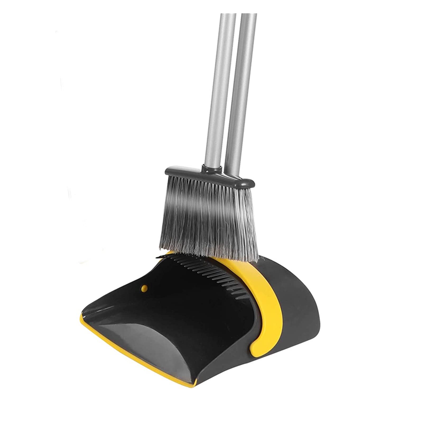 Besen und Kehrschaufel Besen und Kehrbücher Set Borsten aufrecht stehung leichte Gewicht Langer Griff Besenkamm Indoor Outdoor for Hausküche Besen und Kehrschaufel Set