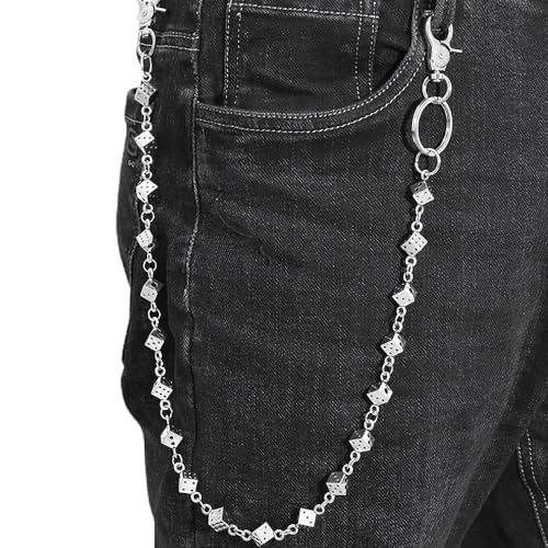 Image of Gothic Pants Chain Wallet Keychain Edgy Punk Hip Hop Waist Accessory for Jeans, Streetwear, and Rebel Women Men