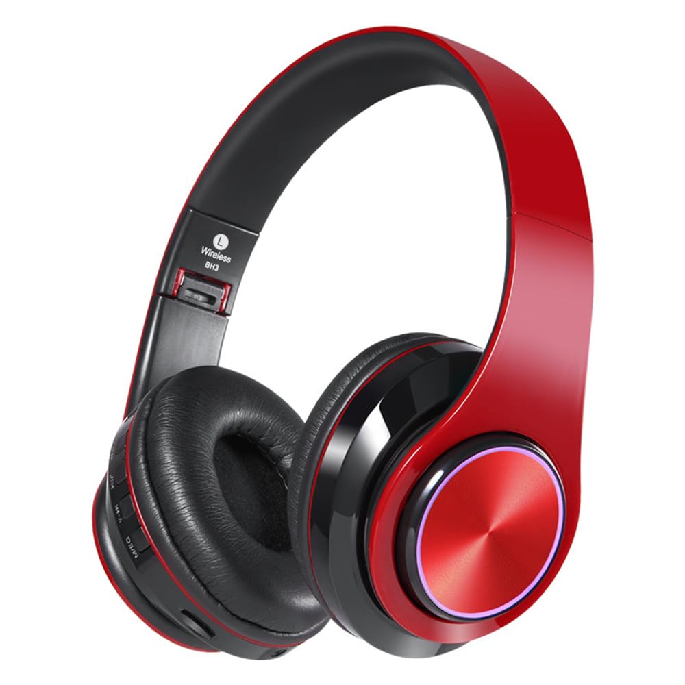 Arabest Wireless On-Ear Headphones, Bluetooth, GYI RX, Red, Foldable Wireless, On-Ear Headphones