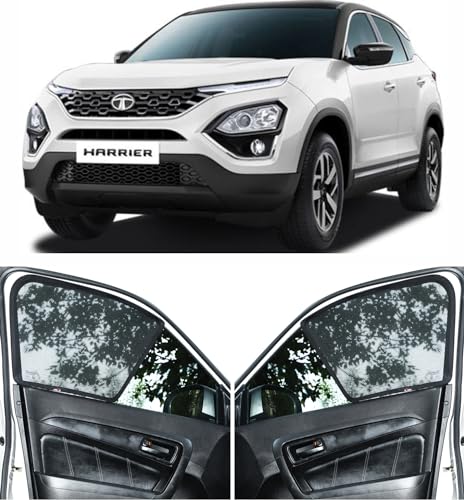 Image of Able Sporty Half Car Magnetic Sun Shade Curtains for TATA Harrier Set of 4
