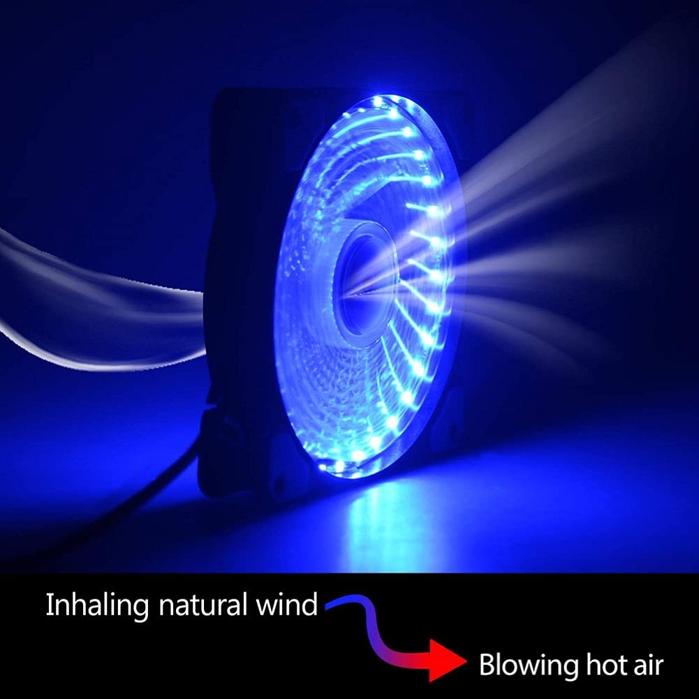 Mute 12cm 33 LEDs RGB Light Cooling Fan Heatsink for Computer PC Case(D)