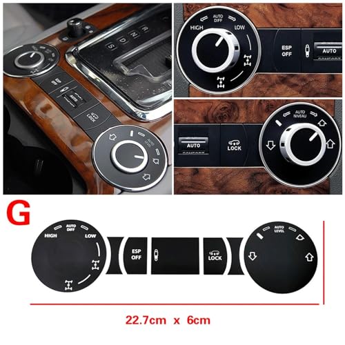 Kit réparation autocollant bouton console VW Touareg 2004-2009 - 6