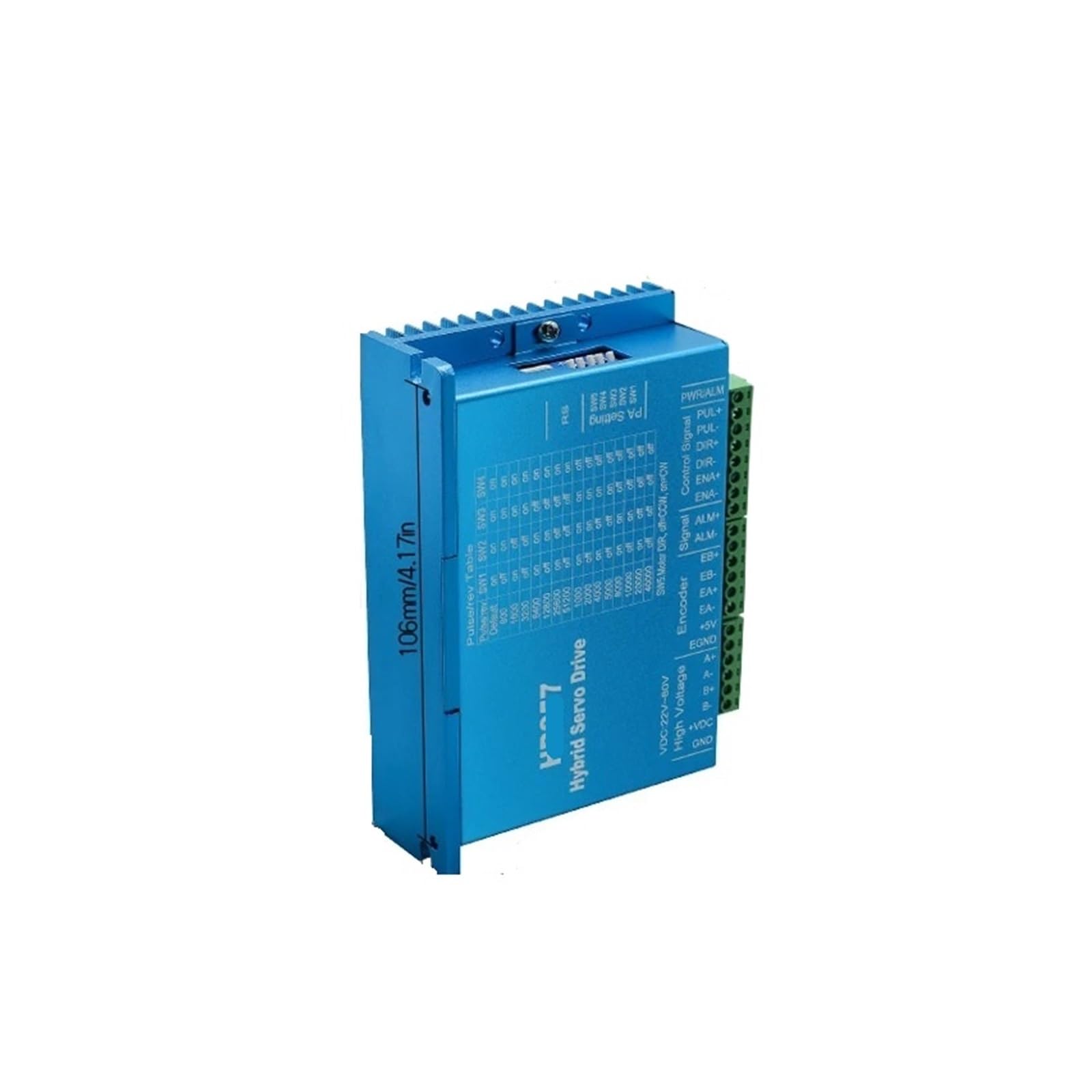 PEQYUACTE HBS57/HBS57H Stepper Motor Drive 0-200kHz AC20-80V Or DC24-70V Encoder 1000 Lines Suit for Nema23 Nema24