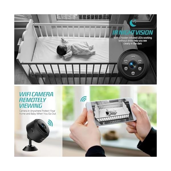 ELEFOCUS Wireless WiFi Camera Hidden Spy Camera,1080P Mini Nanny Cam Smart Home, Pet Dog Camera Indoor Outdoor Baby Camera 1080P Remote Portable,Secret House Camera with Motion Detection Night Vision - Image 5