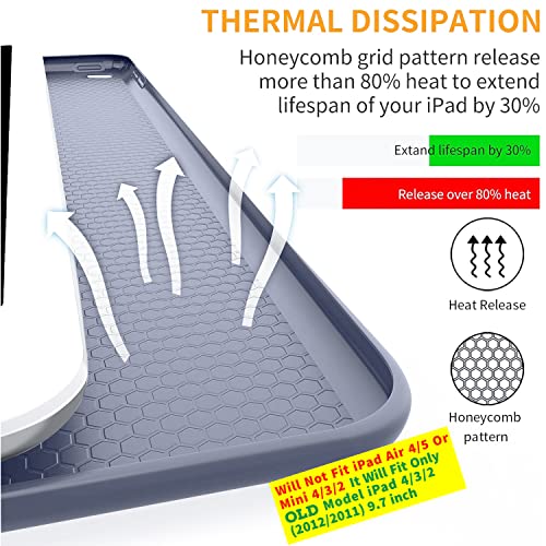 Image of DuraSafe Cases for iPad 2 3 4 Gen [iPad 4th iPad 3rd iPad 2nd Old Model ] 9.7 Inch A1458 A1416 A1395 MD522HN /A MD525HN /A MD516HN /A Shock Proof Supportive Magnetic Dual Angle Stand Cover - Purple