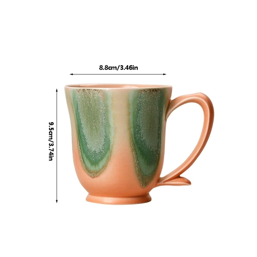 Kubek do herbaty Zielony zestaw kubków 1 ceramiczny kubek do kawy, pojemność 10,15 uncji użytku domowego, mężczyzn i kobiet, samodzielnego, latte, mleka herbaty