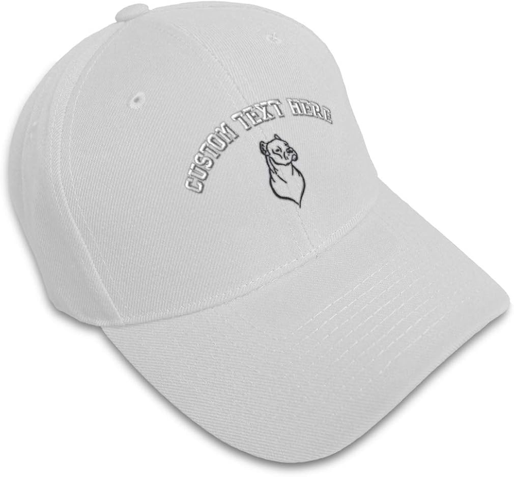 Custom Baseball Cap Dogo Argentino Dog Silhouette Embroidery Dogs Acrylic
