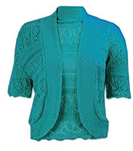 Torera para mujer turquesa teal chaqueta corta talla grande XXXL