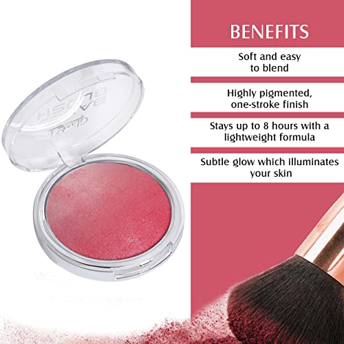 Image of Glam21 Baked Blusher | Highly Pigmented, Long Lasting | Illuminating Glow Finish | Smooth & Blendable Texture |Stays up to 8 hours | For All Skin Types | 6gm | Shade-12