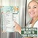 Hadley Designs Magnetic Meal Planner for Refrigerator-Clementine Weekly Menu Board for Kitchen Conversion Chart Magnet, Dry Erase Board for Refrigerator, Magnetic Menu Board for Fridge
