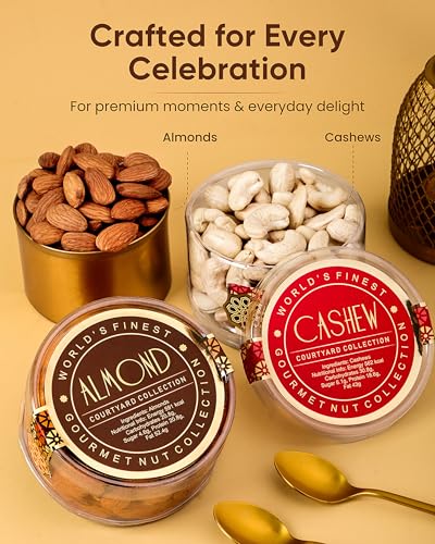 Image of Hyperfoods Dry Fruits Gift Box 250g RawFruit Courtyard Collection Pack of 2 DryFruits Gift Pack Rakhi Hamper for Brother Rakhi Gift Hamper for Sister Dry Fruits Gift Hamper Dryfruit Box for Gift