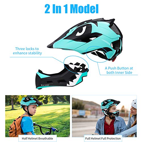 WESTGIRL Kids Bike Helmet 3-15 Years, CE Certified Breathable Ultralight Adjustable Cycling Helmet Toddler for Bicycle, Skateboard, Scooter, Rollerblading, Children Protective Gear (20-22 Inches)