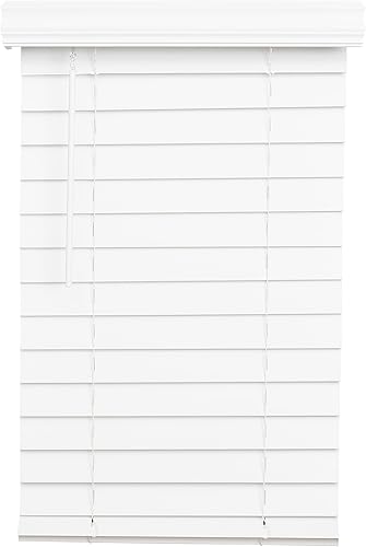 Miniatura 3 de Lotus & Windoware Persiana de oscurecimiento de habitación de madera sintética de 2-12 pulgadas de ancho x 60 pulgadas de largo, sin cables, color