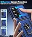 Taisairu for Samsung Galaxy A36 Case with Screen Protector & Slide Camera Lens Cover, Built-in 360°Rotate Ring Stand Shockproof Protective Case for Samsung A36 5G/Samsung A56 5G Case (Blue)