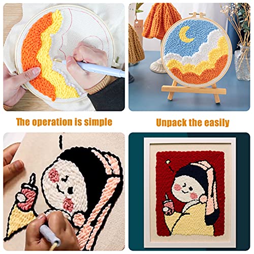 LUTER 150x150cm Handwerken Stof Linnen Handwerken Stof Monnik Doek voor Punch Naald Tapijt Punch Naalden Pinch Naald - Afbeelding 5