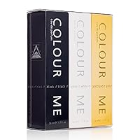 COLOUR ME Black/White/Gold Homme - Triple Pack, Fragrance for Men