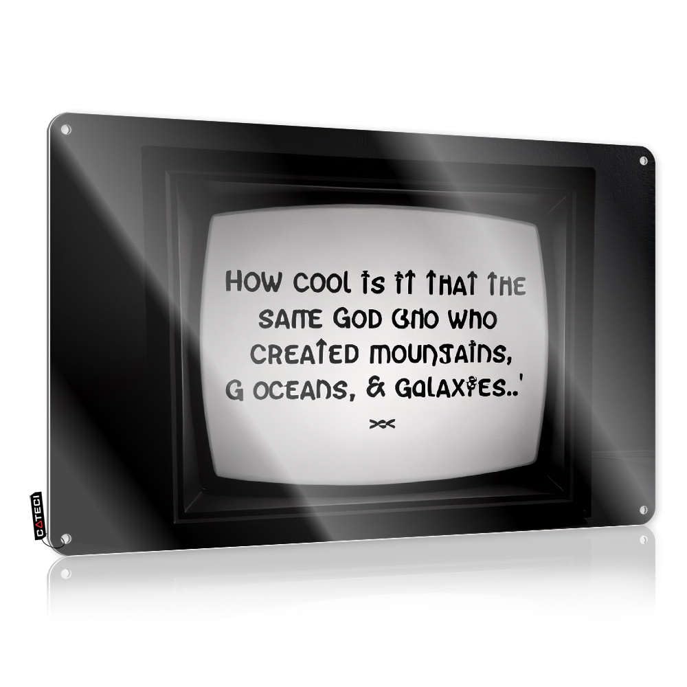 Fzfn Men's Colour Art Man Cave Decor Entrance Indie Nice How Cool Is It That The Same God Who Created Mountains - Easy To Hang Art(30X40cm)