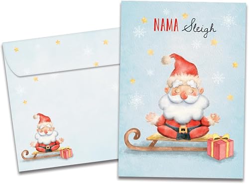 Tree-Free Greetings - Tarjeta de felicitación de Navidad - Diseños artísticos - 1 tarjeta + sobre a juego - Hecho en Estados Unidos - Papel 100%