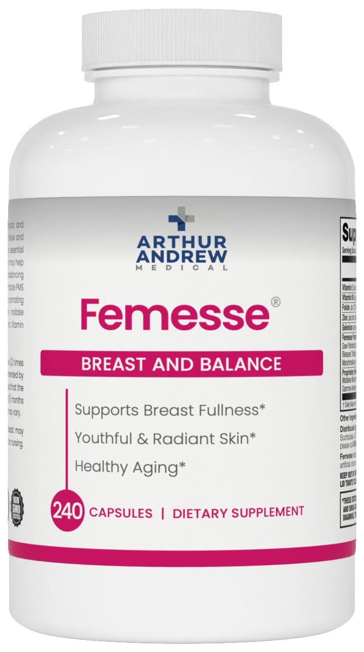 Arthur Andrew Medical, Femesse, Breast and Balance, Beauty and Hormone Support, Vegan, Gluten Free, 240 Capsules (60 Servings)
