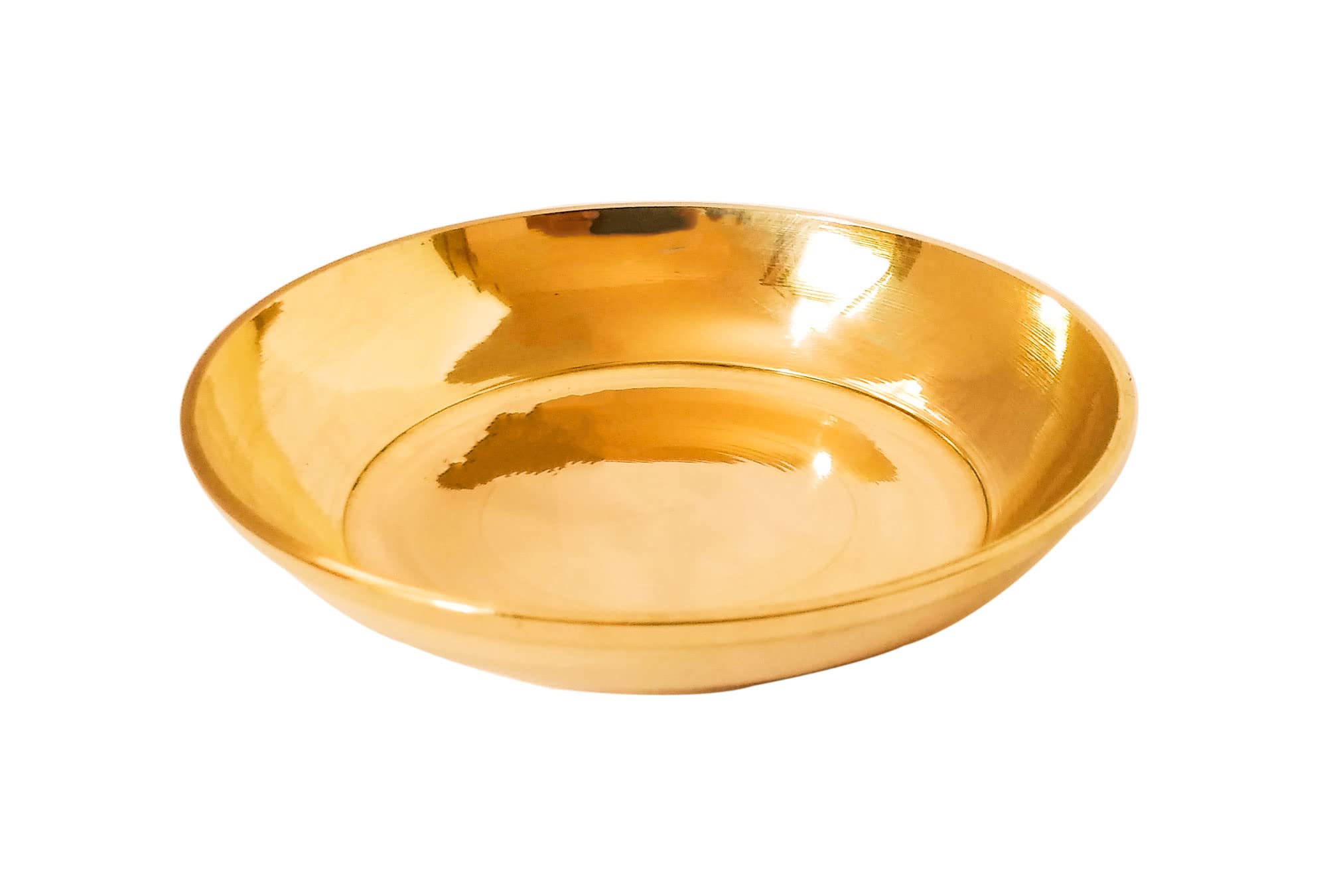 CLAP24 Bhog Prasad, Prasadam Brass Plate, Katori, Bowl, Prashad Pital Thali for Pooja, Puja Items, Pooja Articles Small Size 2.8 Inch Set of 1 (1, 2.8" inch)-image-29