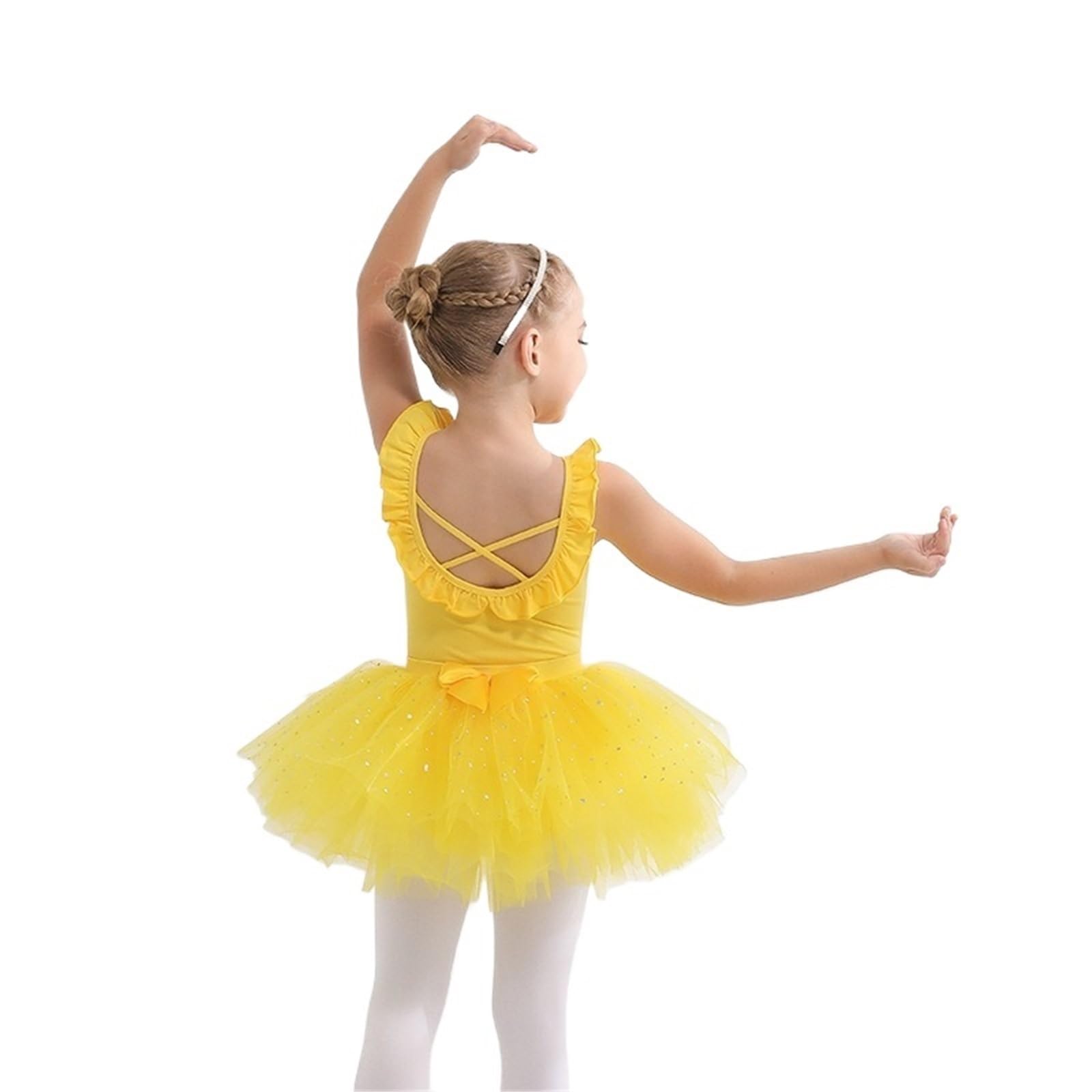 Tutu Ballerina Bambina,Tutu Danza Classica Bambina Body da Danza Classica for Bambine con Gonna Staccabile, tutù, Costume da Ballerina