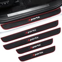 SINGARO Car Door Threshold Protection, 4PCS Door Edge Step Dust Shield Cover, Door Width 23.6x2.36inch Car/SUV Universal Rubber Scratch Resistant Exterior Accessories Sport