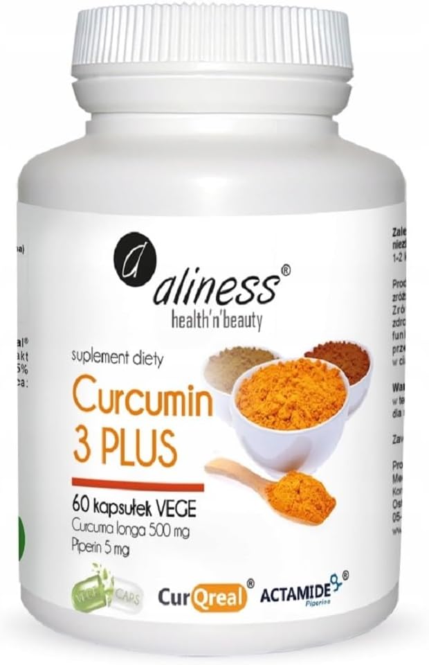 Curcumine-extract curcumine C3 complex Plus 500mg Curcuma Longa 5 mg piperine 60 capsules Aliness