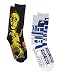 Star Wars R2-D2 C-3PO 2 Pair Pack Crew Socks (Shoe Size 6-12, R2-D2/C-3PO)