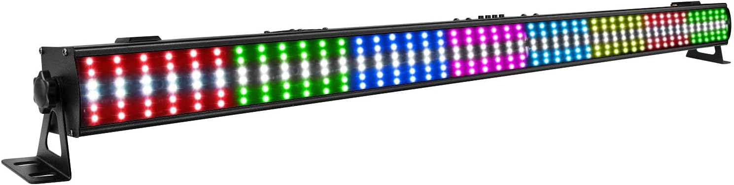 LED Stage Wash Mild Bar – 100W 288LEDs RGBW DJ Mild Bar with Chasing Perform Pixel Mapping Strobe Lighting Results Uplights for Occasions Live performance Music Reside Present Wedding ceremony Social gathering Stage Lighting
