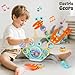 LEZKIDOL DIY Gear Building Block Assembly Toy, Crawling Dancing Crab with Music for Kids Gear STEM Educational Interlock Toy for Boys Grils 3 Year Old and up