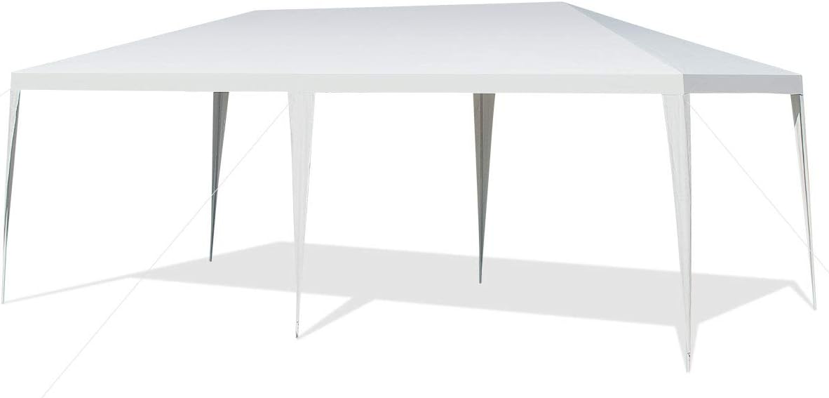 GLACER Awning Tent, Outdoor Gazebo, Canopy with Sturdy Steel Frame, Easy Assembly Large Shelter for Sunshading, Lightweight, Easy Carriage Rain Shelter, Ideal for Patio, Party, Commercial Use, White