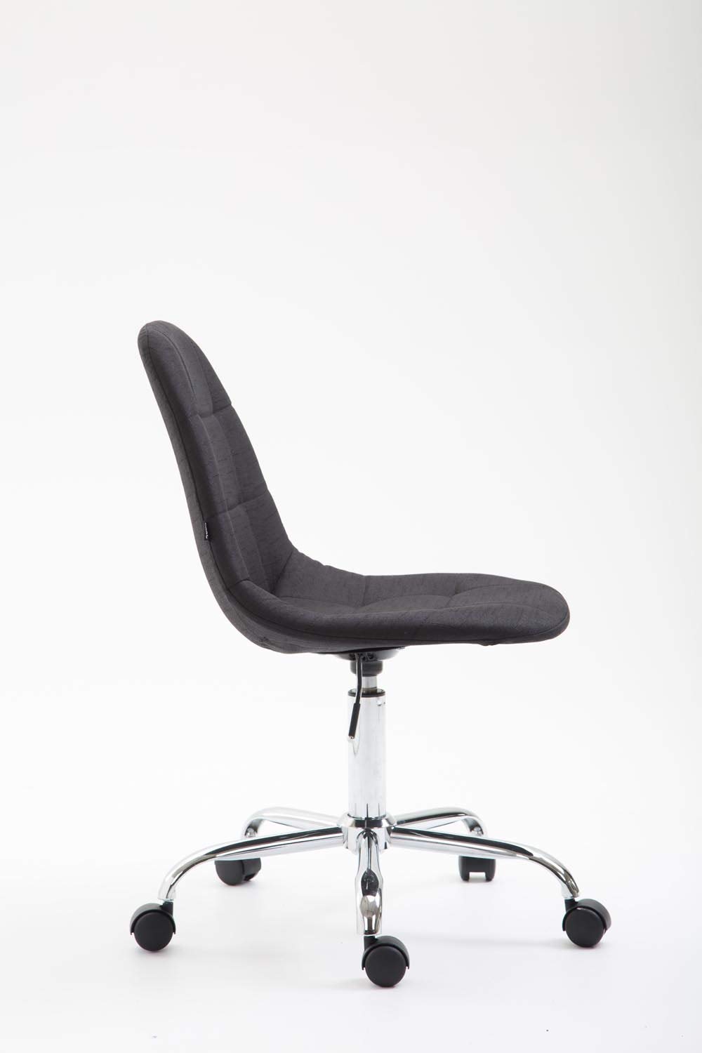 CLP Sedia Ufficio Reims In Stoffa I Sedia Lavoro Con Ruote I Poltroncina Design Imbottita E Trapuntata Colore:nero