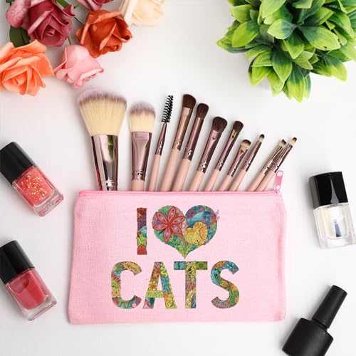 Image of Frienda 50 Pcs Canvas Zipper Pouch Bulk Gift Small Blank Pouch Makeup Bag Cosmetic Toiletry Bag Appreciation Gift for DIY Craft Projects Employee Coworkers Staff Team(Pink)