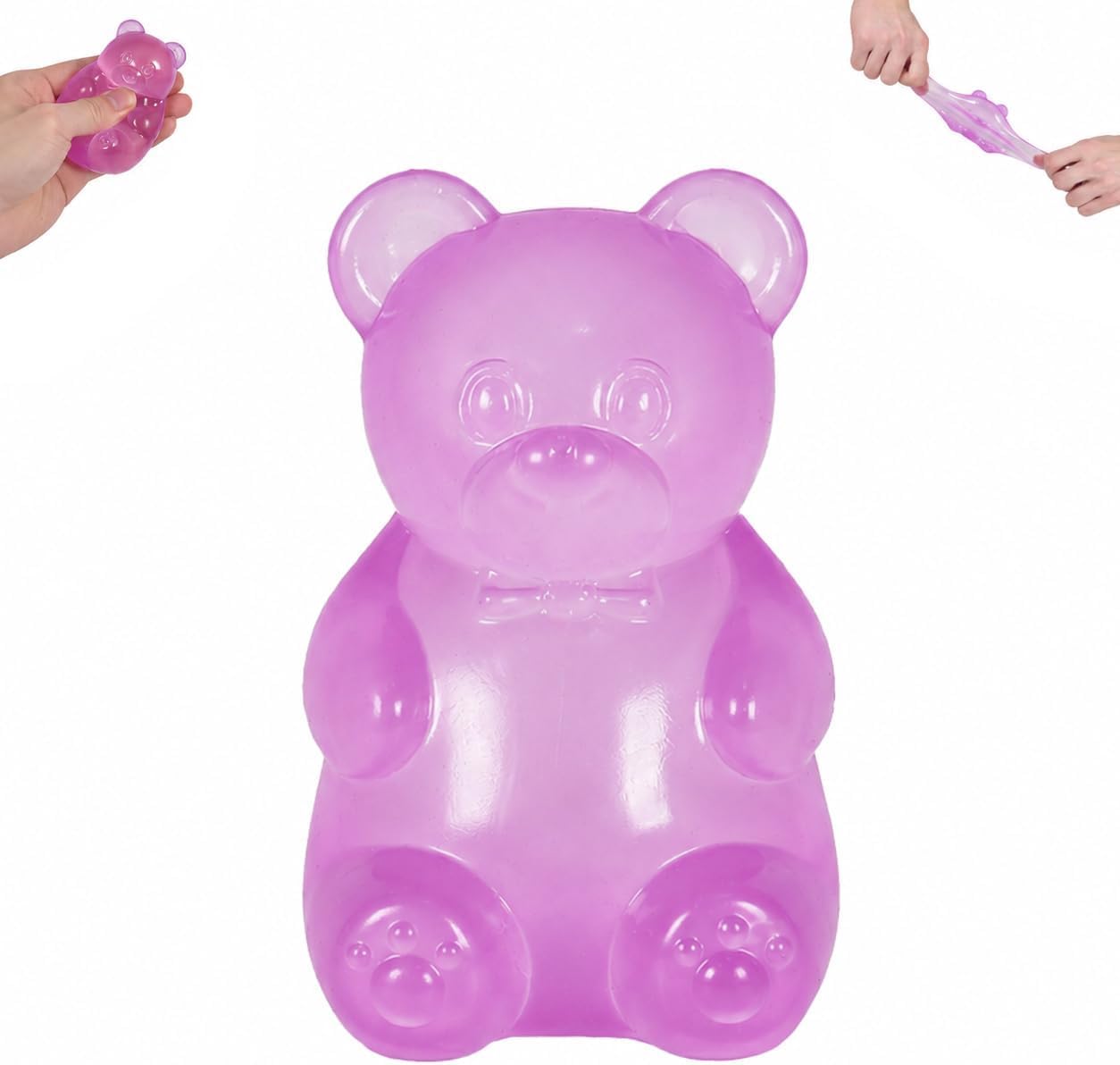 Gummy Bear Toy, Sugar Filled Squishy Toys for Kids Stress Relief - High Density Squeeze Balls for Students Calming - Fidget Squishy Toys for Anxiety Relief(Purple) â image 1