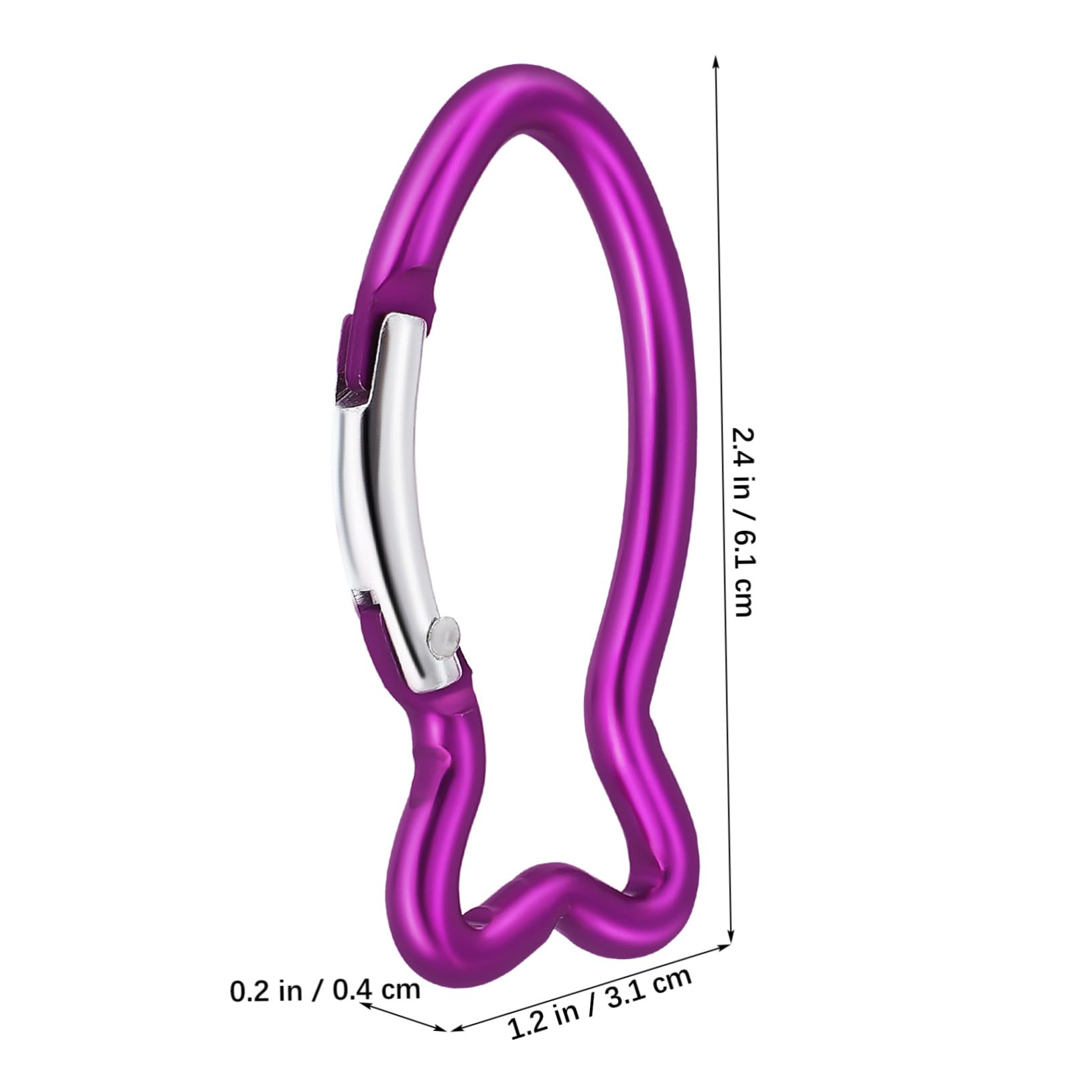 SUPVOX 10 Pezzi Moschettoni Carabiner Forma di Pesce in Alluminio Robusti e Leggeri per Zaini e Attrezzatura da Campeggio Accessori Outdoor Resistente e Pratico