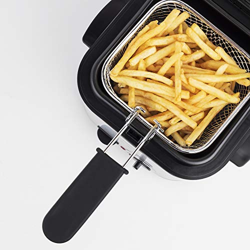 Wëasy 2-in-1 Elektrische Friteuse en Fondue-Apparaat TB600, 1,2L, Roestvrijstaal, Multifunctioneel, Compact, 6 Vorken, Anti-reuk Filter, Uitneembare Kom, Instelbare Temperatuur - Afbeelding 6