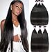 Unice Hair 16 14 12inch 8a Malaysian Straight Hair 3 Bundles Virgin Unprocessed Human Hair Wefts Hair Deal with Mixed Lengths 100% Human Hair Extensions