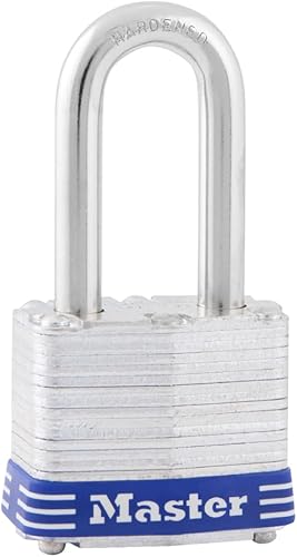 Vista 10 de Master Lock 3TRILF- Candado de acero laminado con llave, paquete de 3, 3 piezas