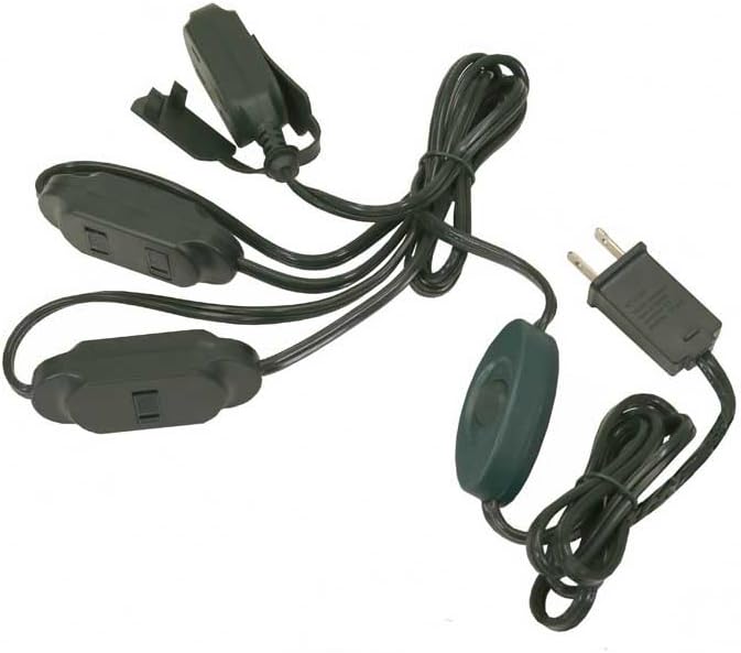 Three Spaced Outlets Green Extension Cord with On/Off Toggle Switch [56843