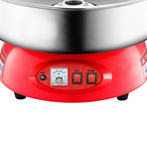 Clevr Compact Commercial Cotton Candy Machine Party Candy Floss Maker Red