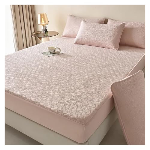 Housse de matelas imperméable et antidérapante en coton absorbant couleur café - 6