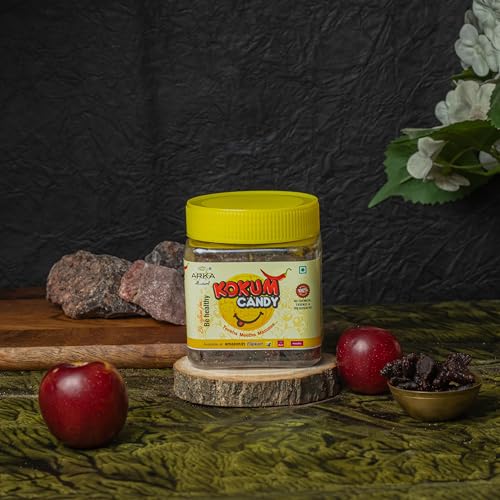 Image of Arka All Natural Kokum Candy Teekha Meetha - Sweet & Spicy | Tangy Chatpata Digestive Candy | No Preservatives | Gluten-Free | 200g Bottle