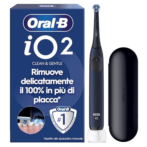 Oral-B iO 2 Spazzolino Elettrico, con 1 Testina di Ricambio, Blu