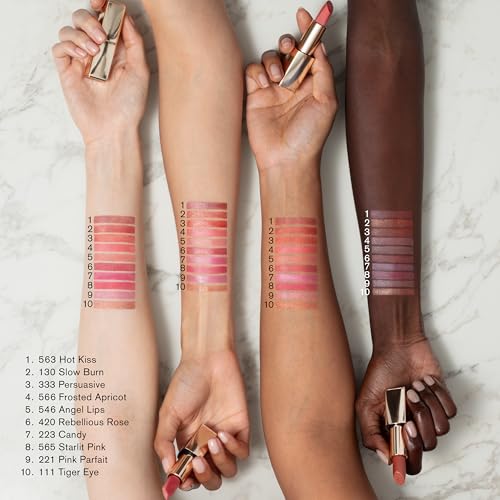Estée Lauder Pure Color Long-Lasting Hi-Lustre Lipstick for Women | Shimmer Finish, 0.12 Ounce, 420 Rebellious Rose - Thumbnail 4